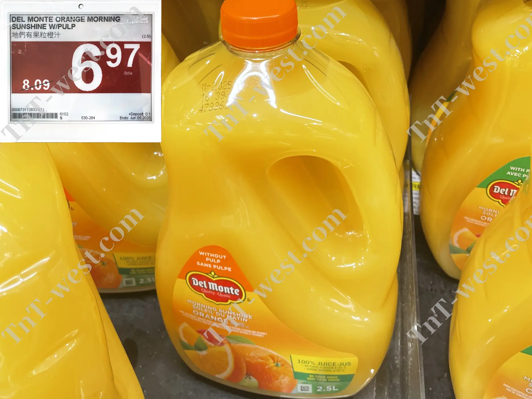 Delmonte Orange Morning Sunshine With Pulp